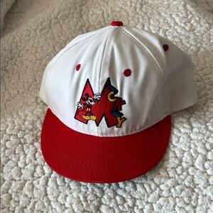 Disney White and Red Mickey Mouse Kids Cap